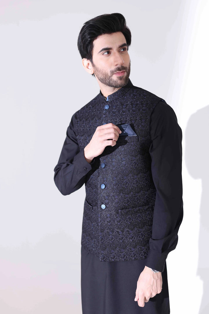 Stylish Embroidered Men Maysori Waistcoat - W-1993