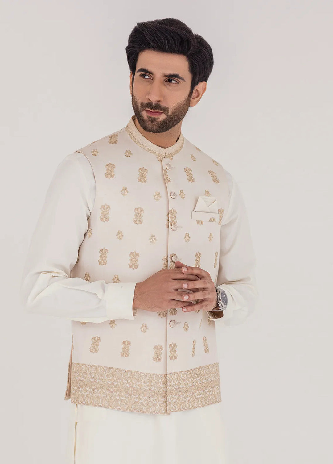 Stylish Embroidered Men Maysori Waistcoat - W-1994