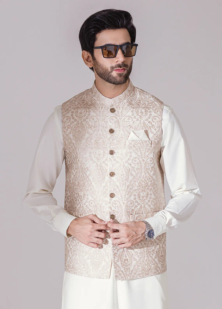 Stylish Embroidered Men Maysori Waistcoat - W-1996