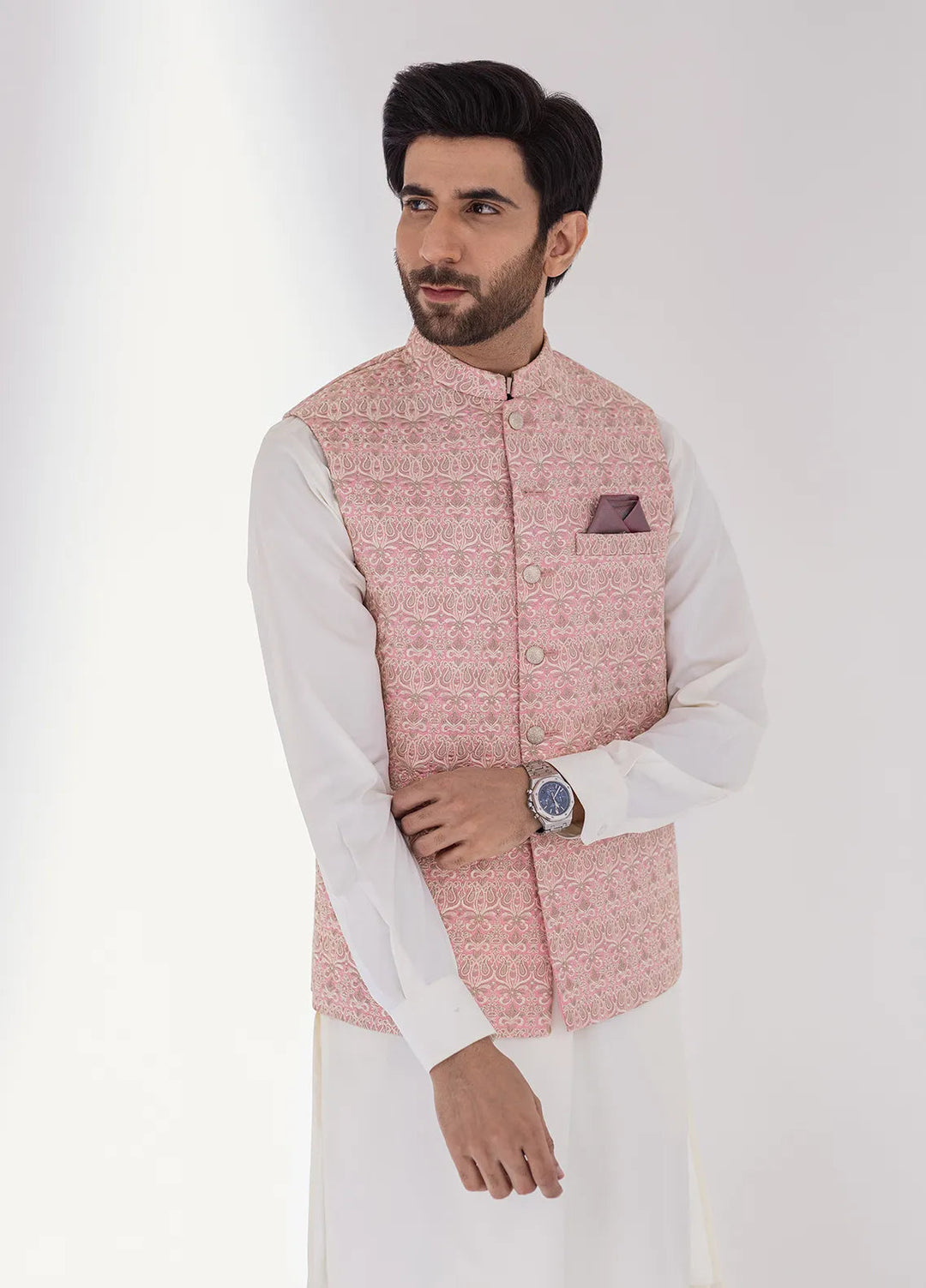 Stylish Embroidered Men Maysori Waistcoat - W-1997