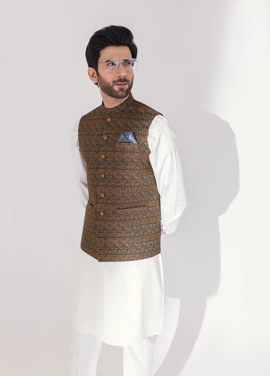 Stylish Embroidered Men Maysori Waistcoat - W-1998