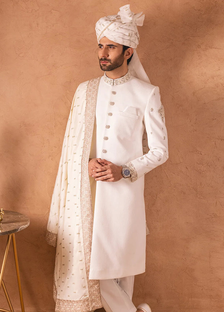 Stylish Embroidered Men Sherwani - SHR-02