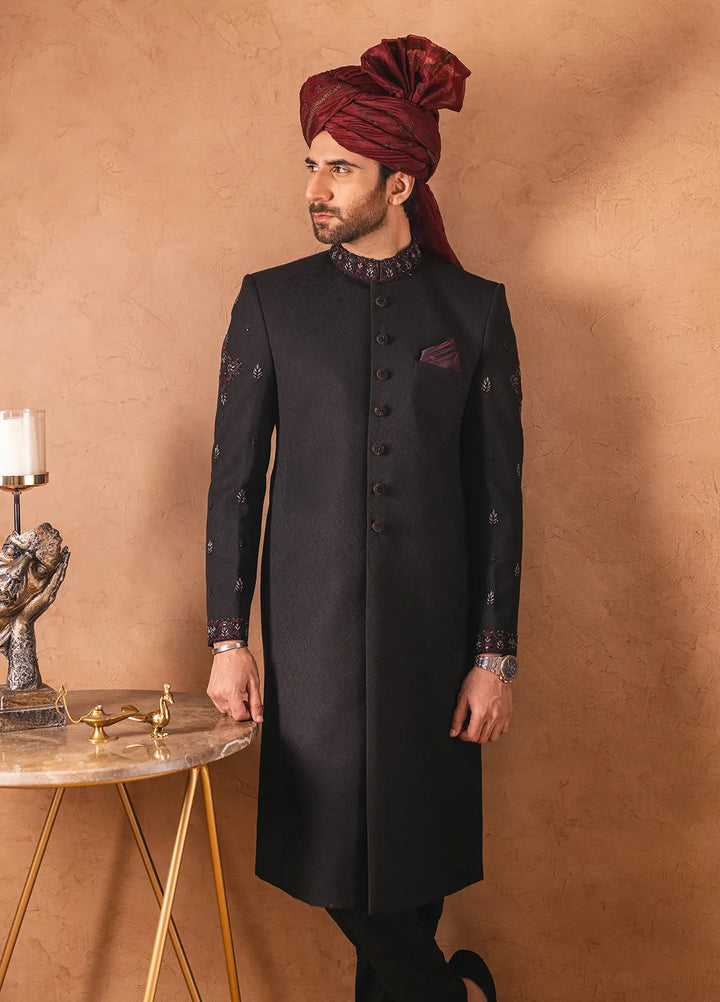 Stylish Embroidered Men Sherwani - SHR-04