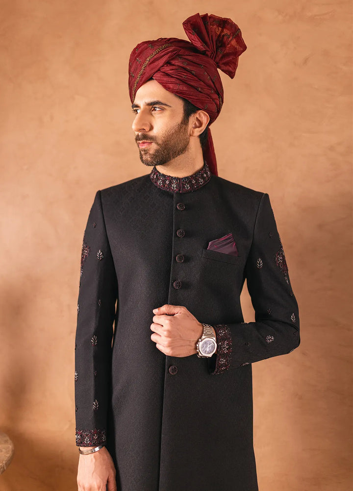 Stylish Embroidered Men Sherwani - SHR-04