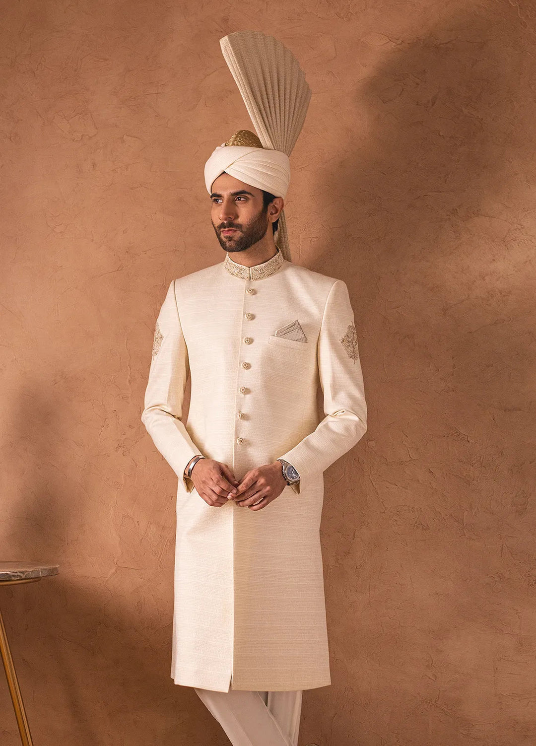 Stylish Embroidered Men Sherwani - SHR-05