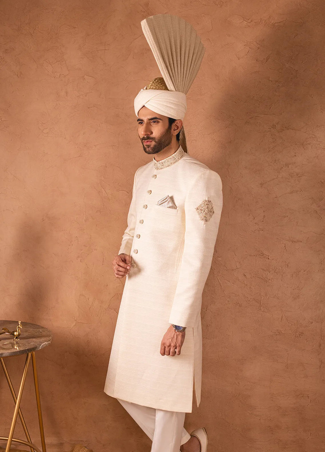 Stylish Embroidered Men Sherwani - SHR-05