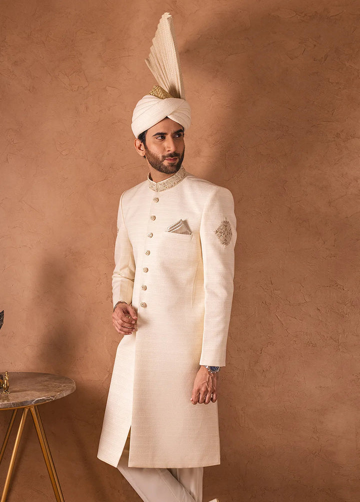 Stylish Embroidered Men Sherwani - SHR-05