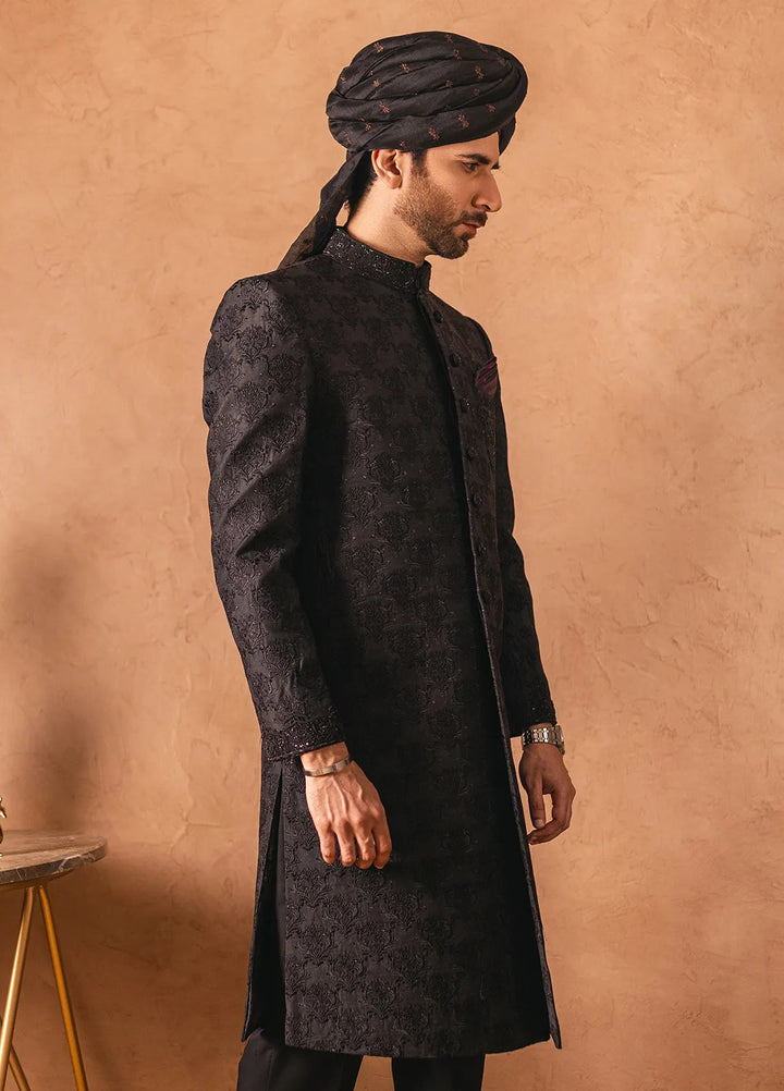 Stylish Embroidered Men Sherwani - SHR-14