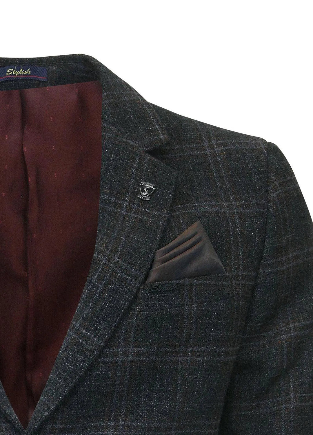 Stylish Garments Checkered Mens Coat - CC-02