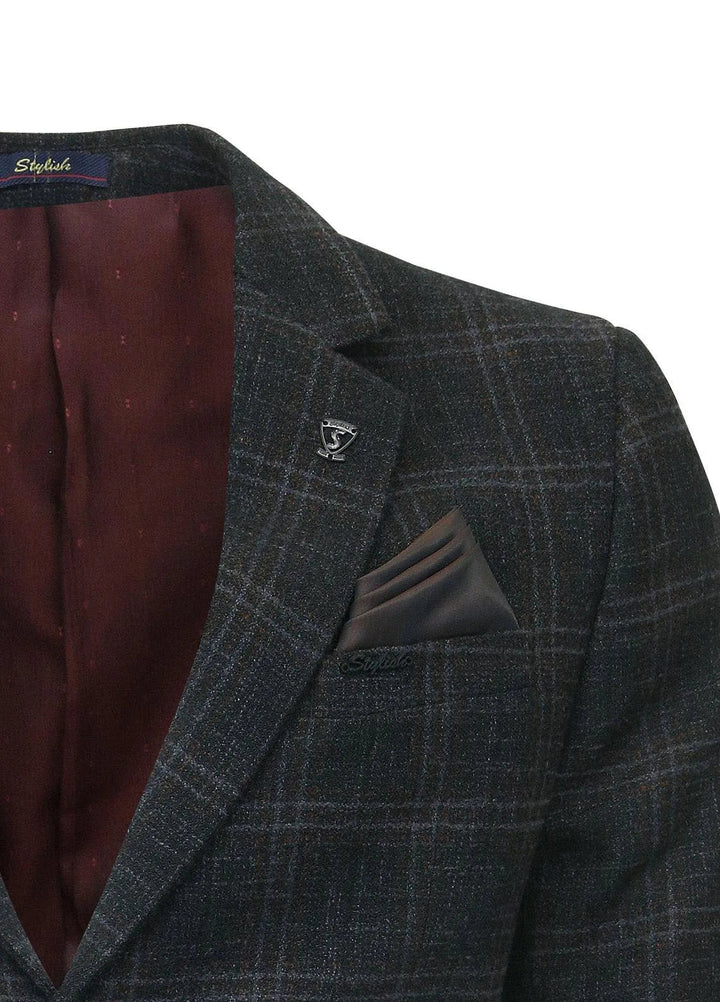 Stylish Garments Checkered Mens Coat - CC-02