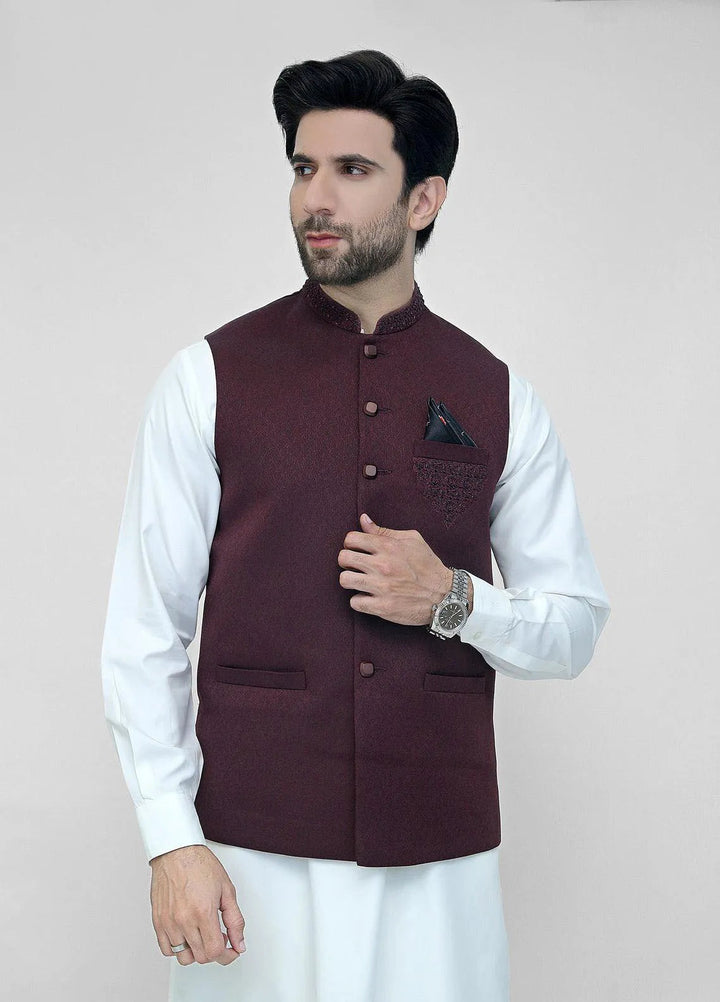 Stylish Garments Embroidered Mens Waistcoat - WO-2081