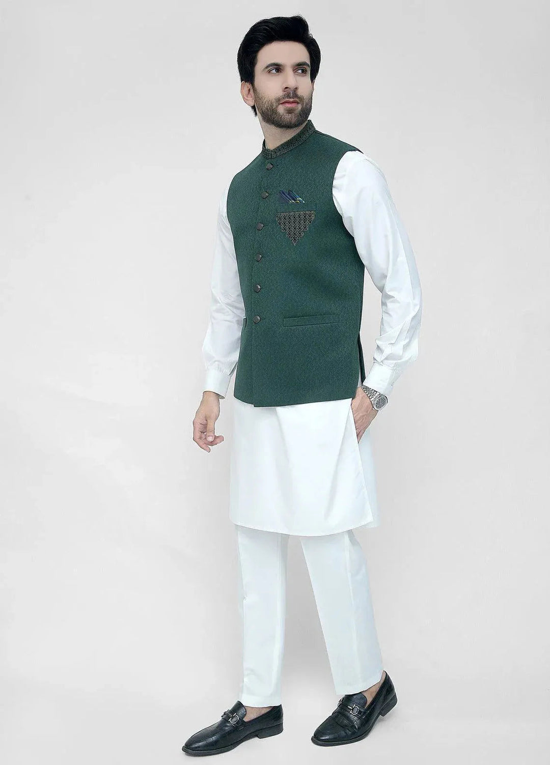 Stylish Garments Embroidered Mens Waistcoat - WO-2086