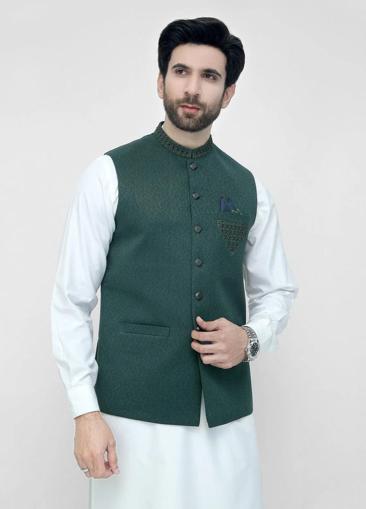 Stylish Garments Embroidered Mens Waistcoat - WO-2086