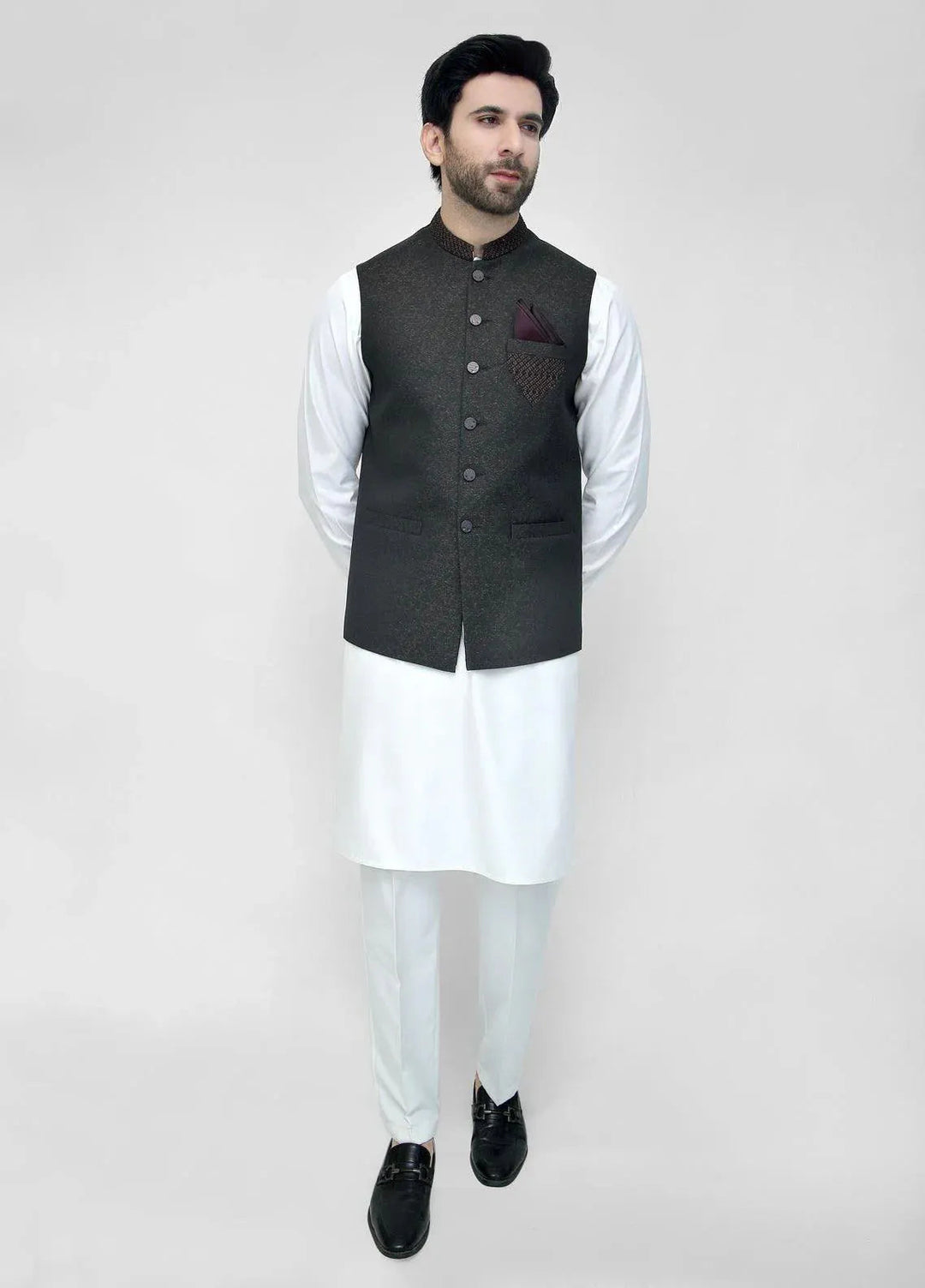 Stylish Garments Embroidered Mens Waistcoat - WO-2088