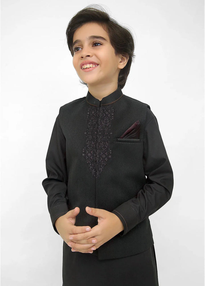 Stylish Garments Kids 3 Piece Shalwar Kameez WaistCoat Suit K-3160
