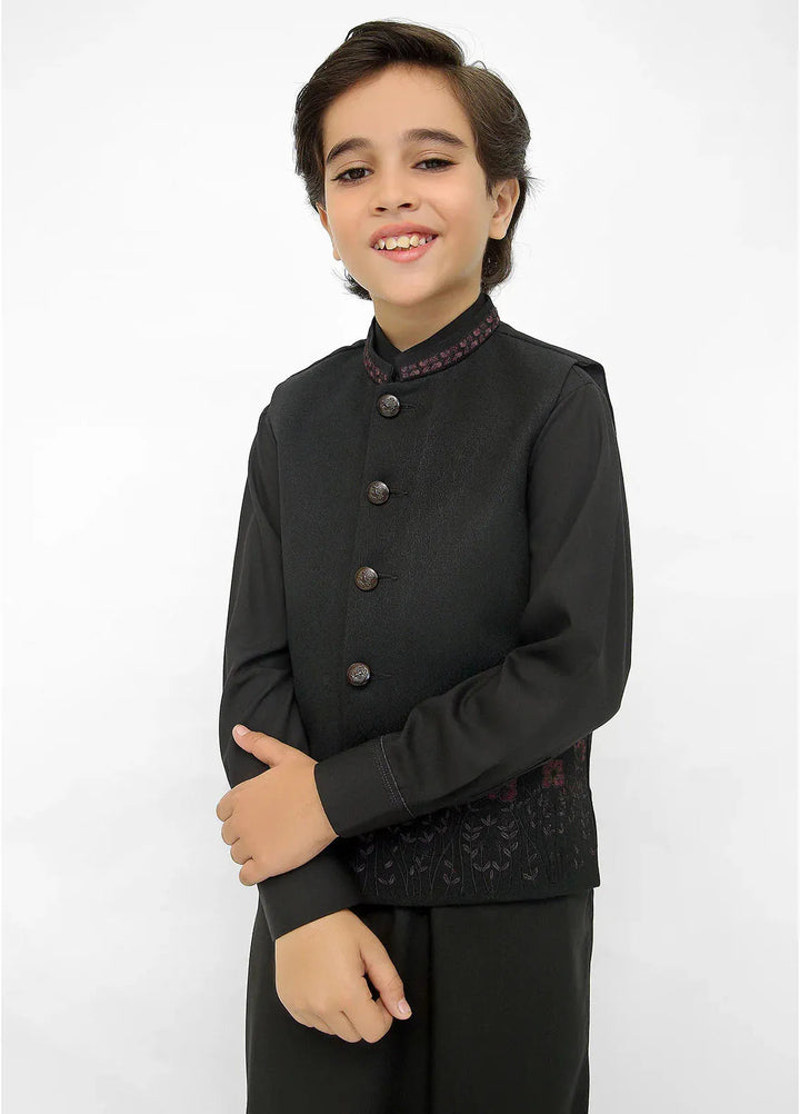 Stylish Garments Kids 3 Piece Shalwar Kameez WaistCoat Suit K-3237