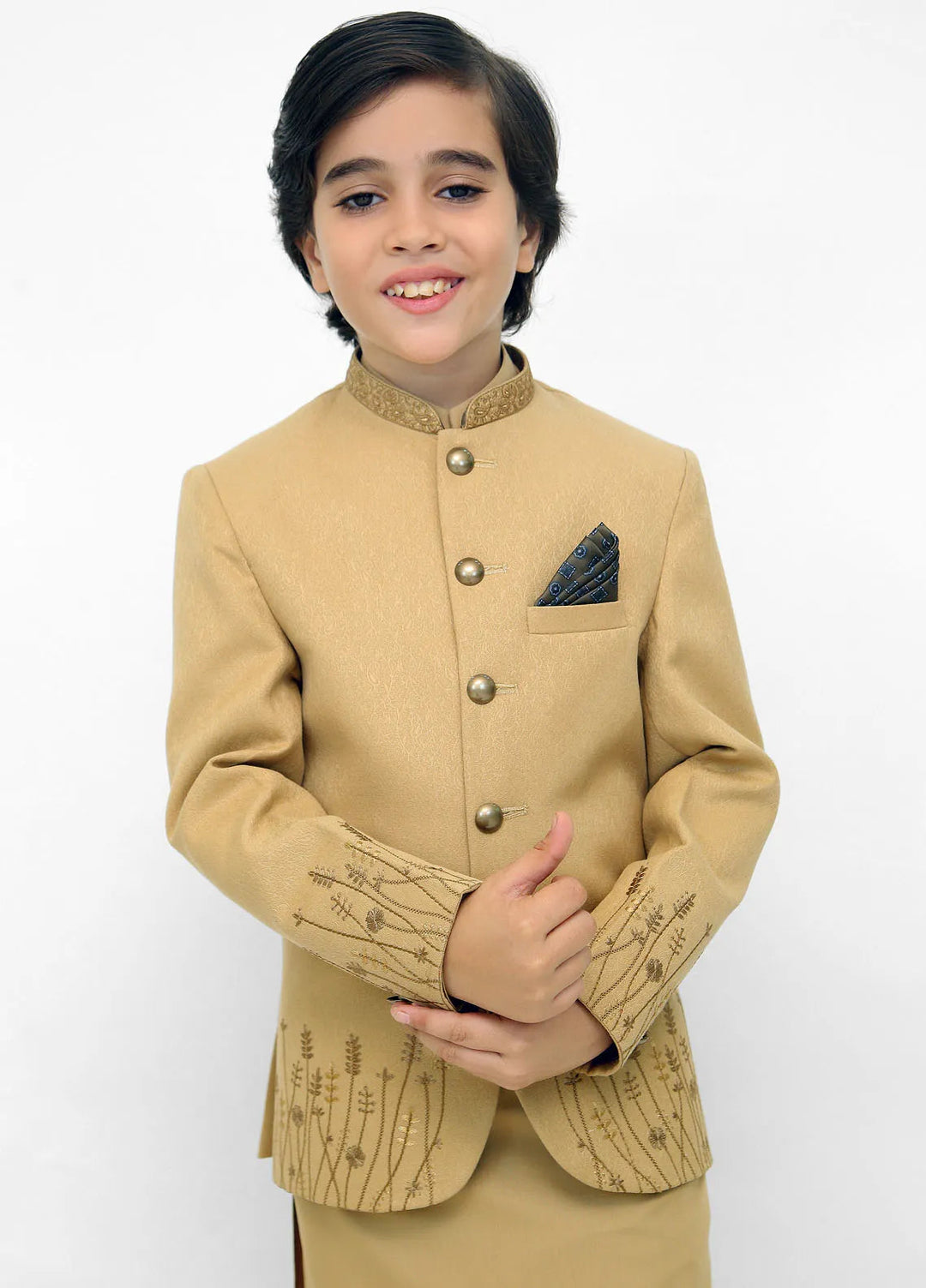 Stylish Garments Kids 3 Piece Shalwar Kameez WaistCoat Suit K-3256
