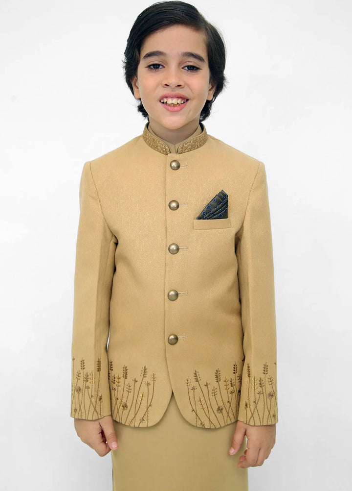 Stylish Garments Kids 3 Piece Shalwar Kameez WaistCoat Suit K-3256