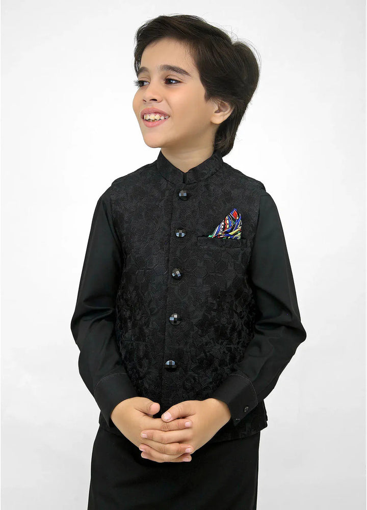 Stylish Garments Kids 3 Piece Shalwar Kameez WaistCoat Suit K-3263