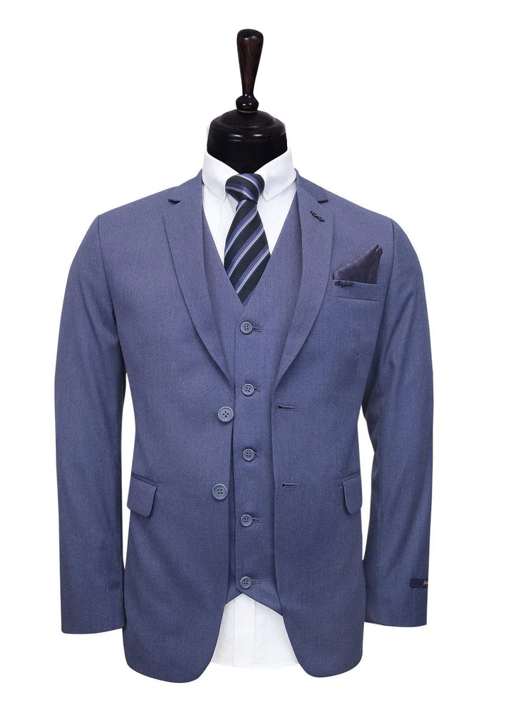 Stylish Garments Plain Formal Mens 3 Piece Suit - 3PS-04