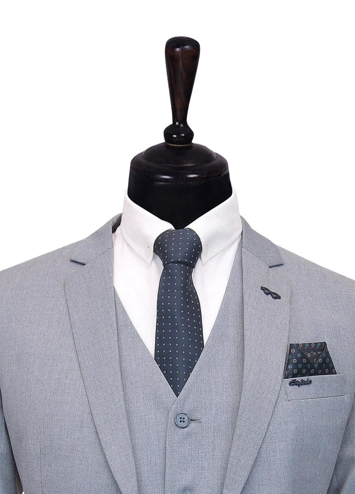 Stylish Garments Plain Formal Mens 3 Piece Suit - 3PS-05