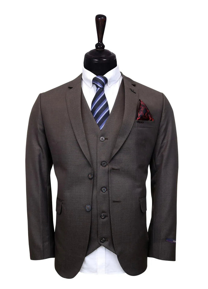Stylish Garments Plain Formal Mens 3 Piece Suit - 3PS-07