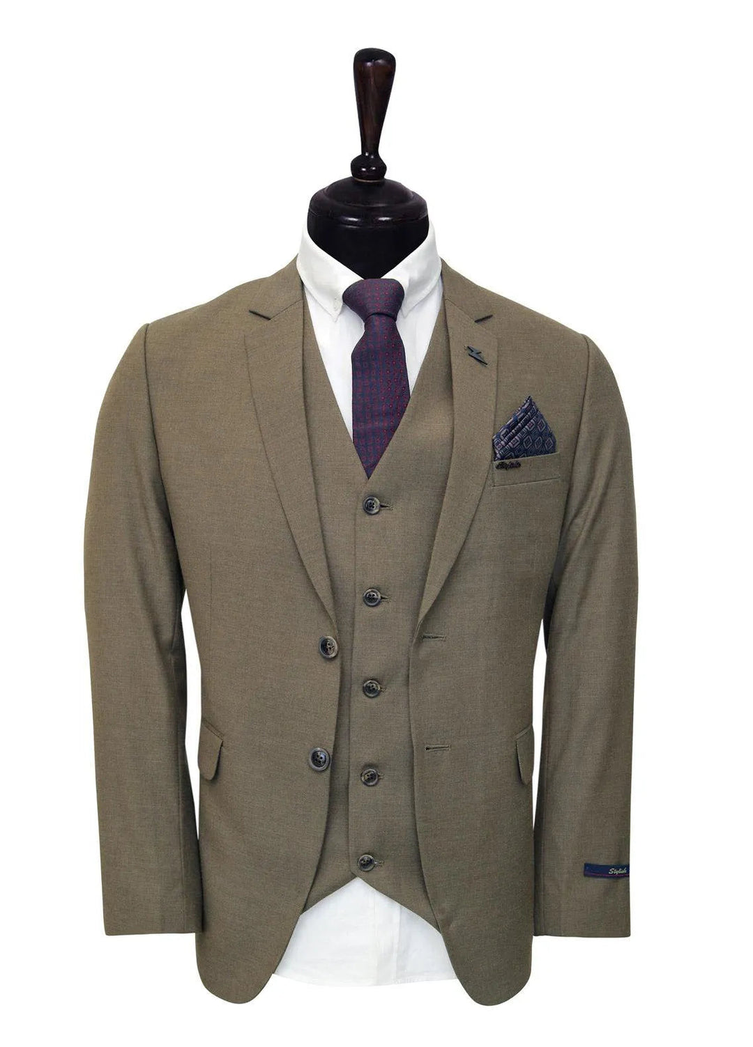 Stylish Garments Plain Formal Mens 3 Piece Suit - 3PS-08