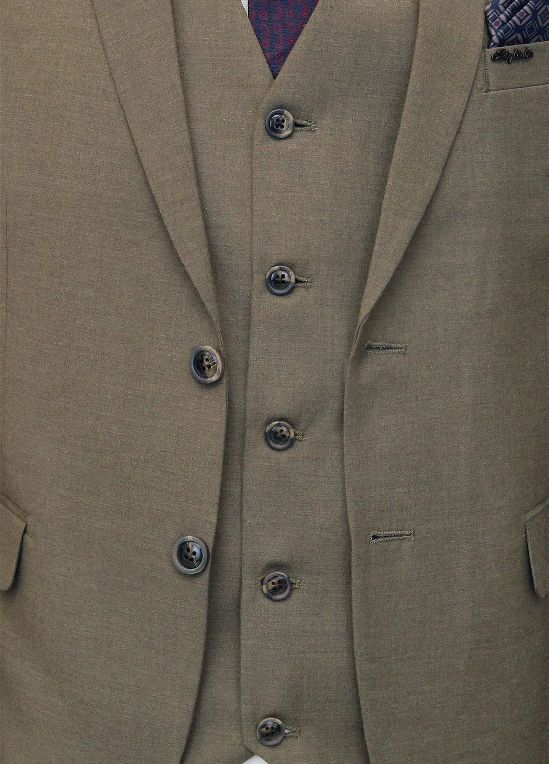 Stylish Garments Plain Formal Mens 3 Piece Suit - 3PS-08