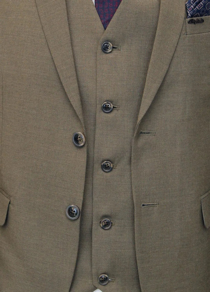 Stylish Garments Plain Formal Mens 3 Piece Suit - 3PS-08