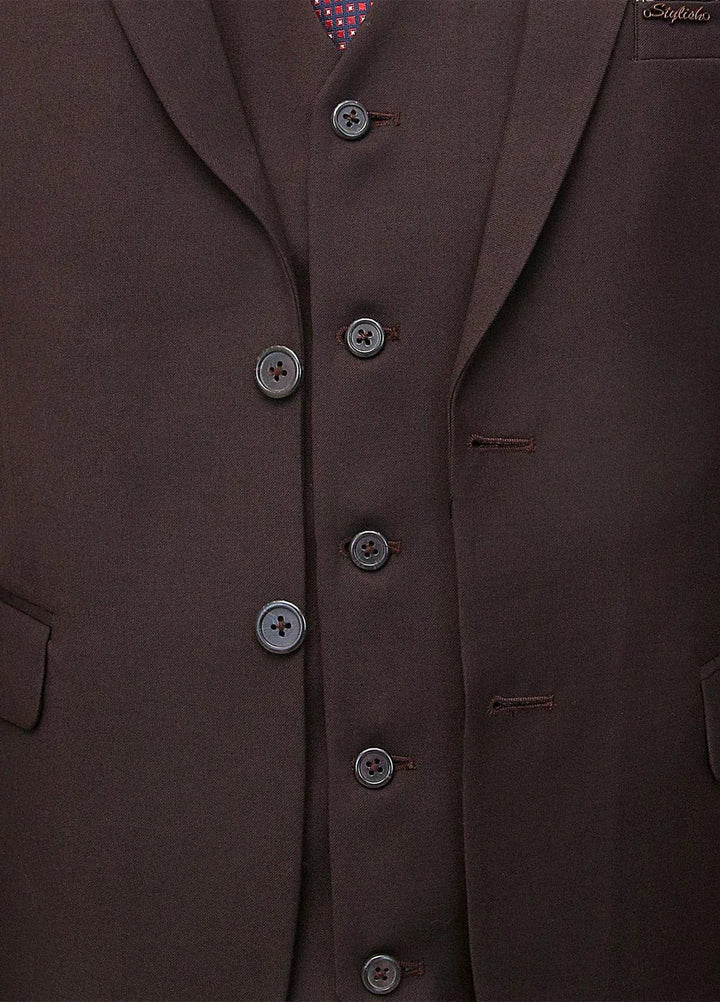 Stylish Garments Plain Formal Mens 3 Piece Suit - 3PS-09