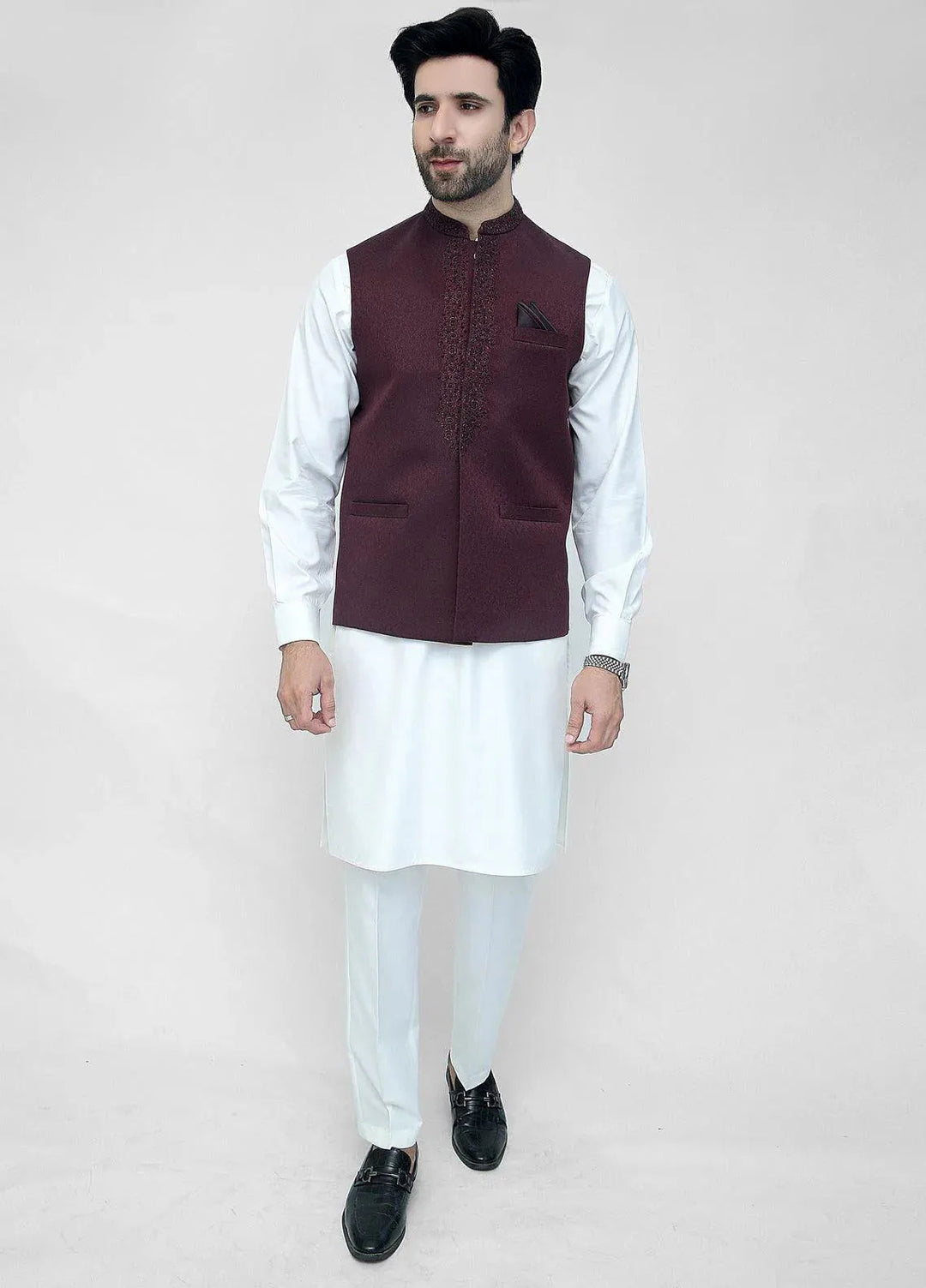 Stylish Garments Plain Mens Waistcoat - WO-2100