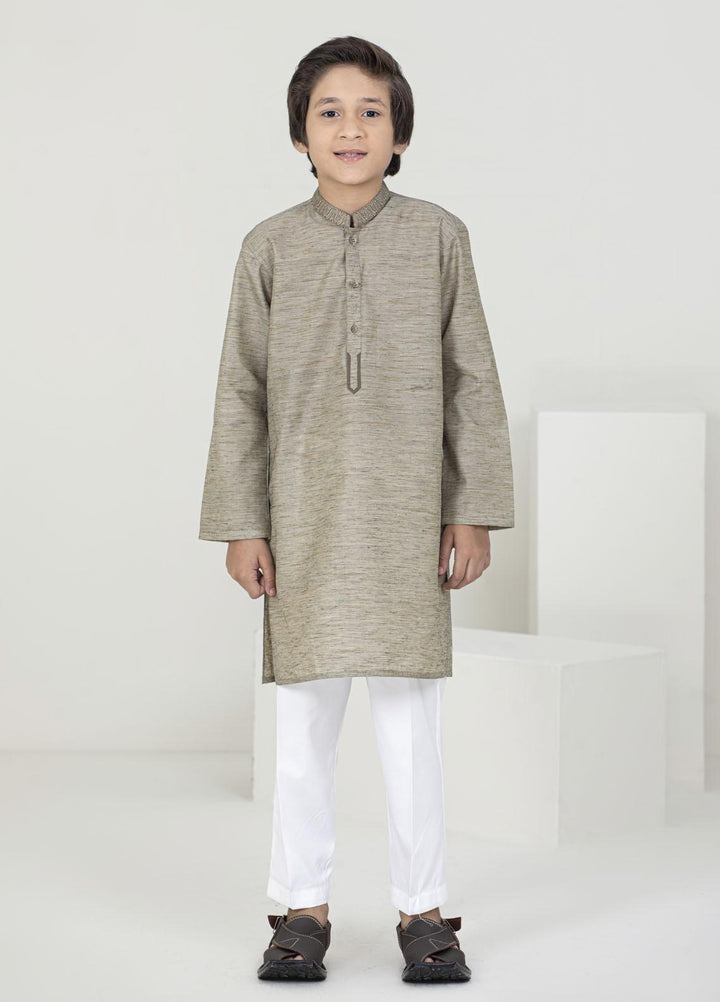Stylish Wash N Wear Fancy Kurta Pajama for Kids -  K-1845 Green