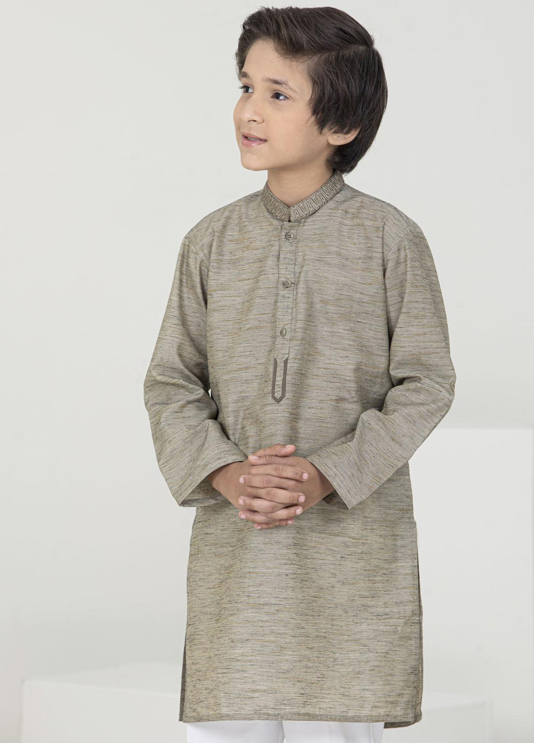 Stylish Wash N Wear Fancy Kurta Pajama for Kids -  K-1845 Green