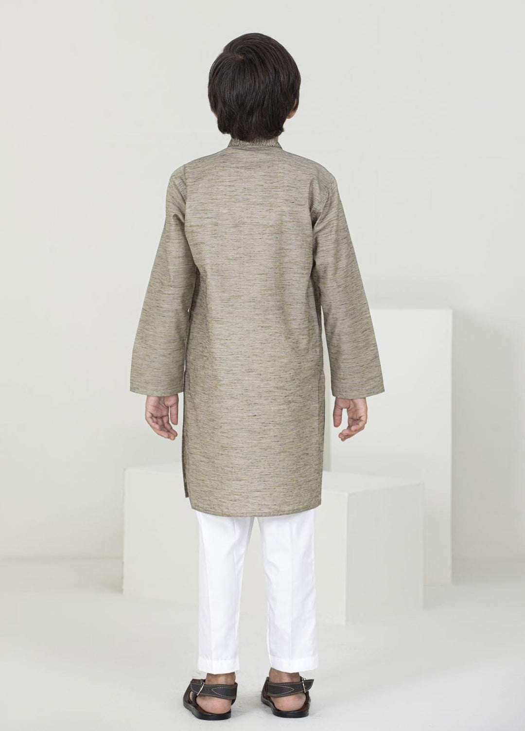 Stylish Wash N Wear Fancy Kurta Pajama for Kids -  K-1845 Green