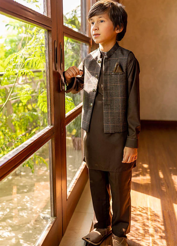 Stylish Wash N Wear Fancy Waistcoat Suit for Kids -  K-1976