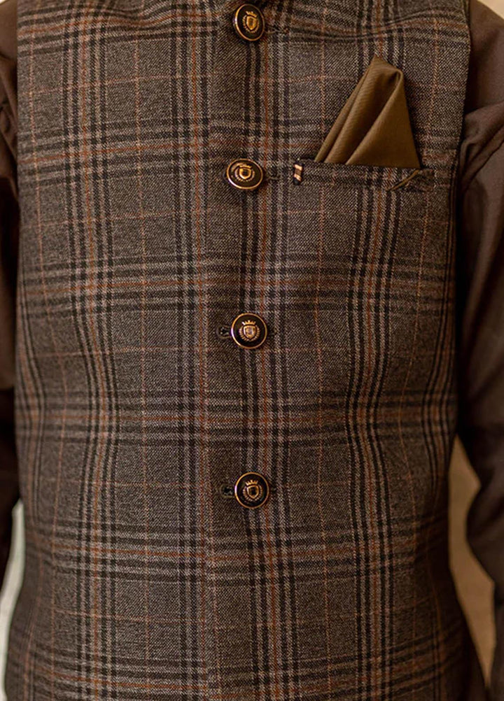 Stylish Wash N Wear Fancy Waistcoat Suit for Kids -  K-1976