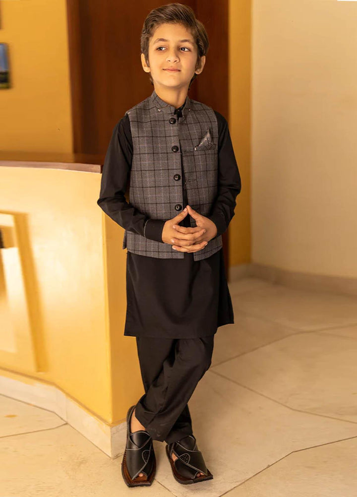 Stylish Wash N Wear Fancy Waistcoat Suit for Kids -  K-1977