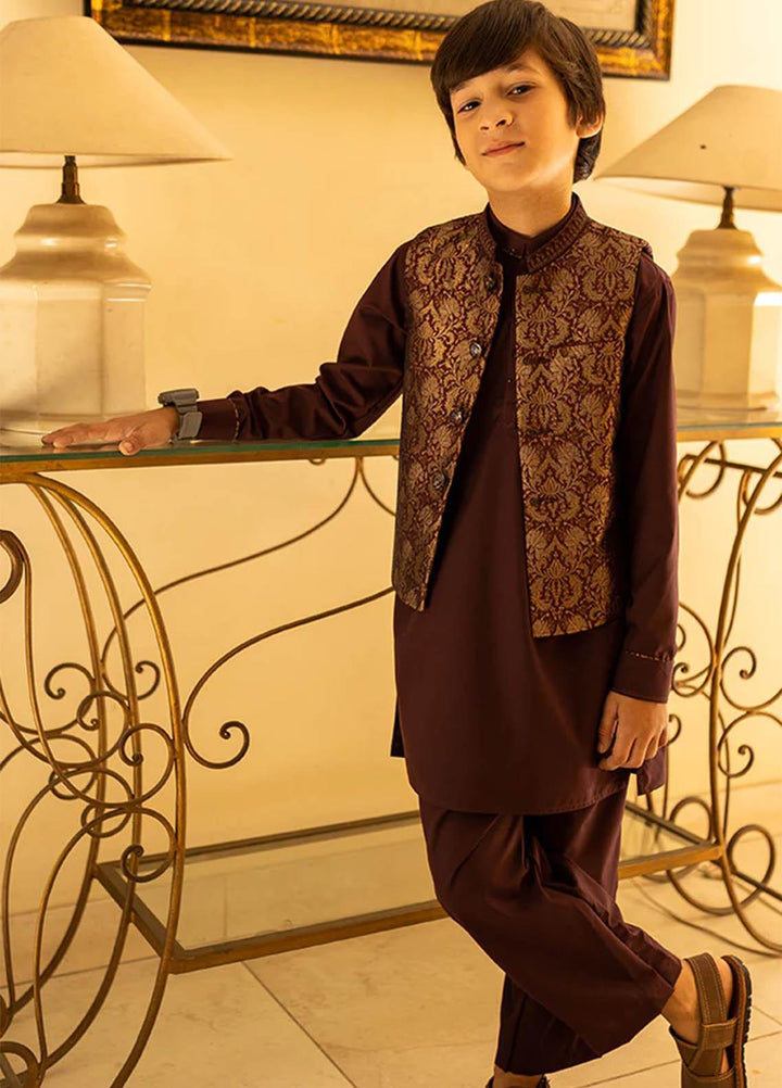 Stylish Wash N Wear Fancy Waistcoat Suit for Kids -  K-1981