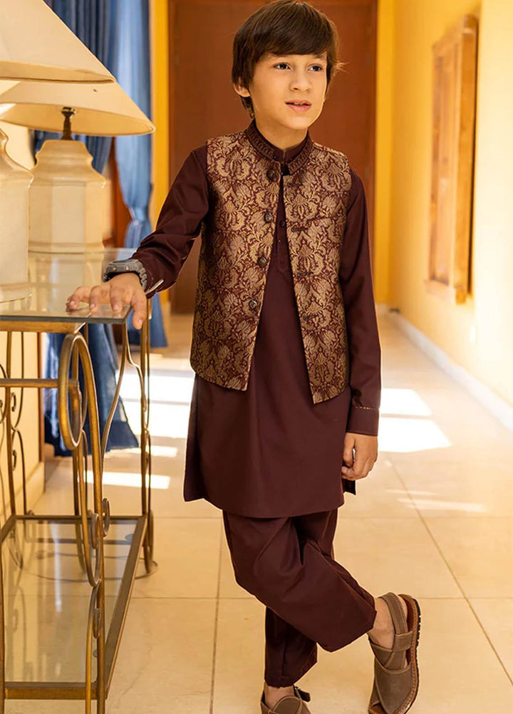 Stylish Wash N Wear Fancy Waistcoat Suit for Kids -  K-1981