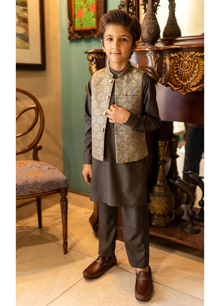 Stylish Wash N Wear Fancy Waistcoat Suit for Kids -  K-1986