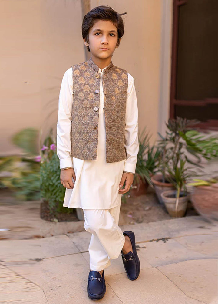Stylish Wash N Wear Fancy Waistcoat Suit for Kids -  K-1988