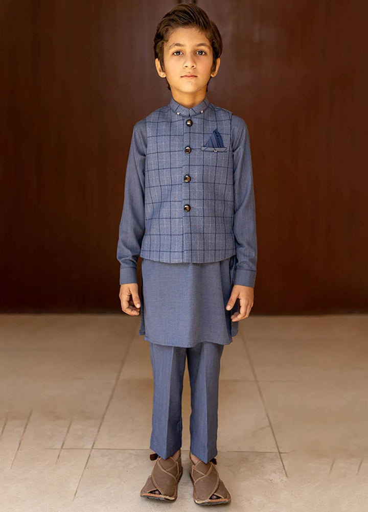 Stylish Wash N Wear Fancy Waistcoat Suit for Kids -  K-1978