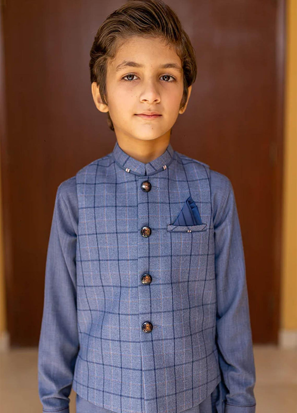 Stylish Wash N Wear Fancy Waistcoat Suit for Kids -  K-1978