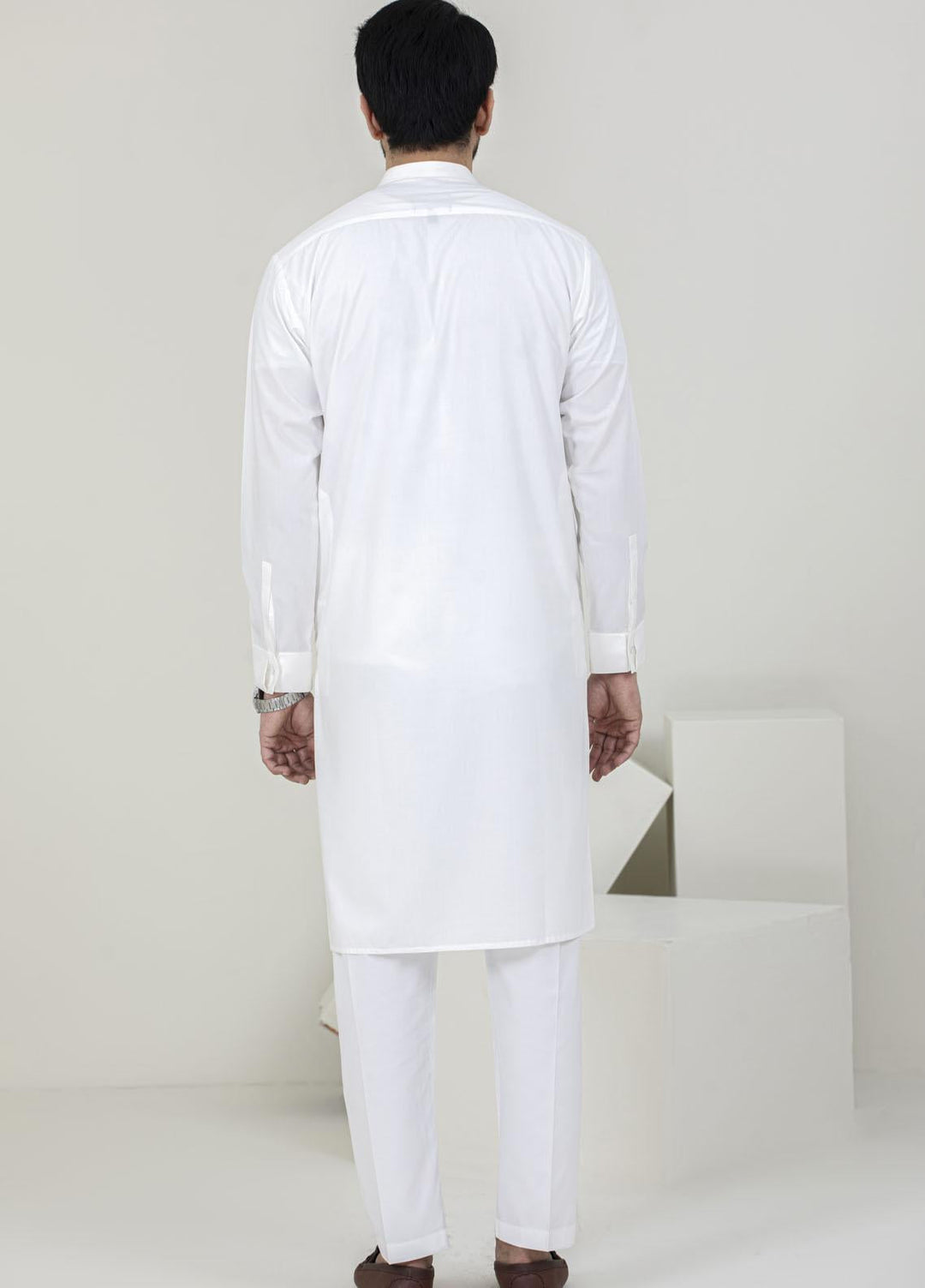 Stylish Wash N Wear Formal Kameez Shalwar for Men -  TF-1061 Off White