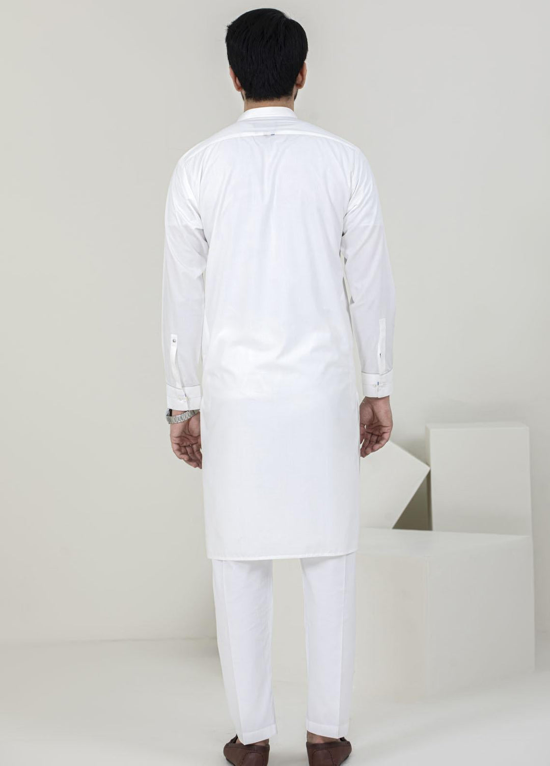 Stylish Wash N Wear Formal Kameez Shalwar for Men -  TF-1064 Off White
