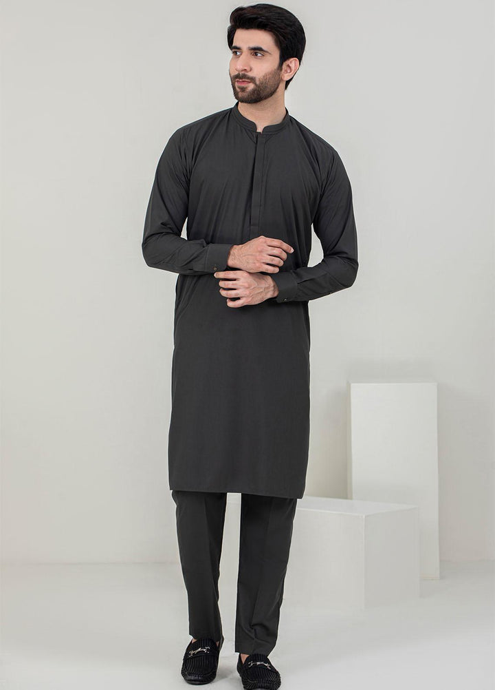 Stylish Wash N Wear Formal Kameez Shalwar for Men -  TF-1059 Black