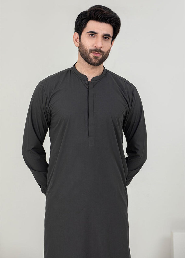 Stylish Wash N Wear Formal Kameez Shalwar for Men -  TF-1059 Black