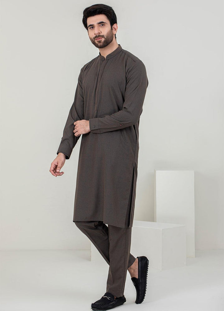 Stylish Wash N Wear Formal Men Kameez Shalwar -  TF-1060 Dark Brown