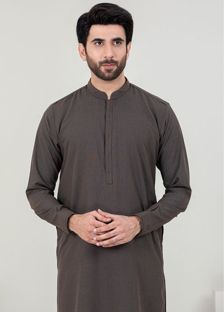 Stylish Wash N Wear Formal Men Kameez Shalwar -  TF-1060 Dark Brown
