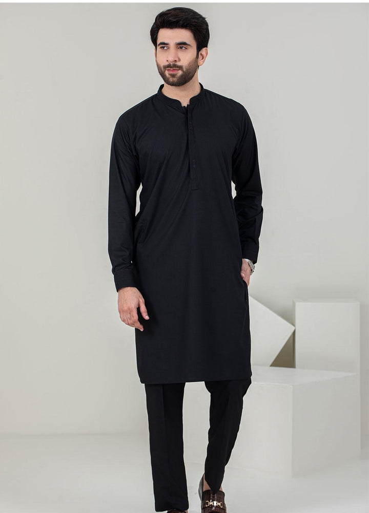 Stylish Wash N Wear Formal Men Kameez Shalwar -  TF-1065 Black